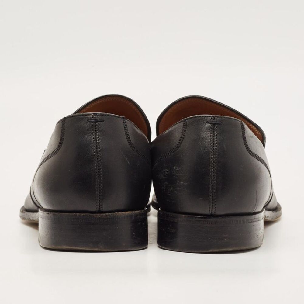 Gucci Size 45.5 Black Leather Slip On Loafers - Picture 5 of 7